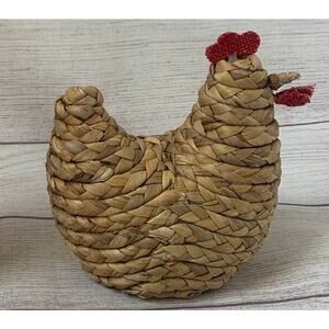 Target Bullseye Playground Woven Straw Hen Chicken Figurine